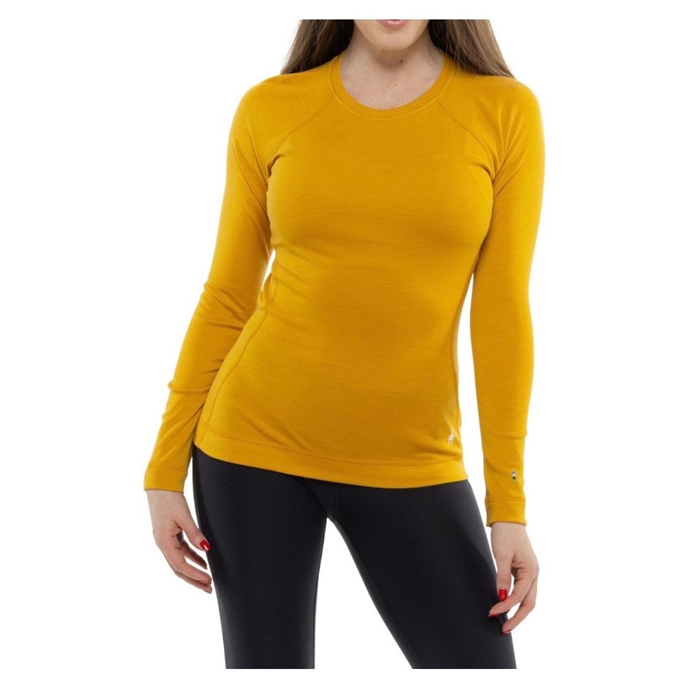 Smartwool Classic Thermal Base Layer Women M Autumn Sun NEW Merino Wool Top